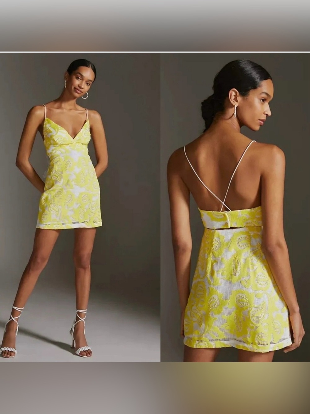 Maeve by Anthropologie Strappy Lace Minis Dress, Size 2